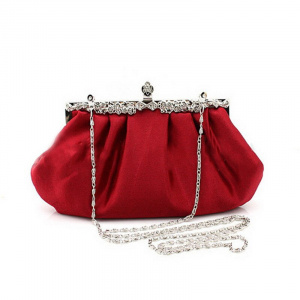 Fashion Design Long Full Dress Solid Color Red Evening Bags Women Wedding Clutches  Handbags Lady Party Tote Purse WY32