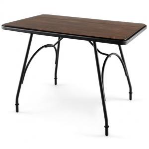 Adjustable Height Rustic Brown Dining Table 43 x 27.5 Inch