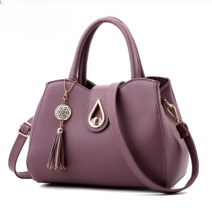 Yogodlns Large Capasity Leather Bag for Women Simple temperament handbag tassel Crossbody Bags Shoulder Bags