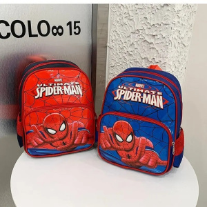 Spider-Man Backpack for Primary School Students, Cartoon Anime Schoolbag made of Nylon Material, Suitable for Ages 3-6, School Supplies