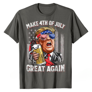 Make 4th of July Great Again T shirt Trump Men Women Beer T Shirt Camisa Graphic Mens Tops Shirts Camisa Cotton
