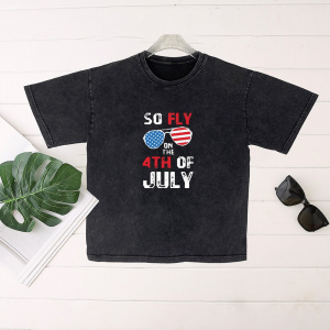 Seeyoushy SO FLY ON THE 4TH OF JULY Independence Day Summer New Women's T-shirt Trend Women's Top Y2K Aesthetic Women's Clothing