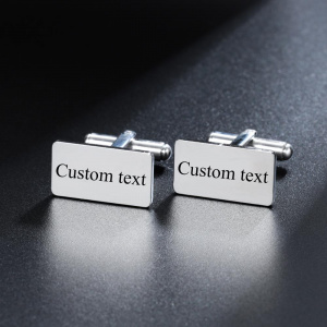 Custom Name Cufflinks, Stainless steel Personalized Cufflinks, Custom Engraved Wedding Cufflinks,  Rectangular Jewelry For Men