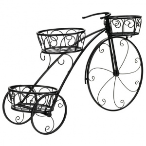 Decorative tricycle plant stand / Wrought iron tricycle planter for garden
