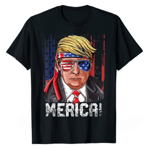 Cotton 4th of July Printed T-shirts for Men and Women Fashionable Tees