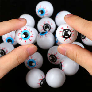 60PCS Plastic Halloween Eyeballs Scary Ping Pong Eyeballs for Kids Toys Fake Eye Balls Halloween Terror Props