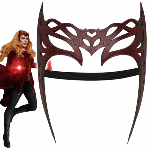 Bulex Halloween Wanda Scarlet Cosplay Headband Red Witch Costumes Headwear EVA Masks Party Costumes Prop