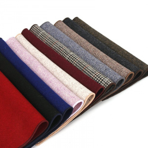 High Quality Hankerchief Scarves Vintage Wool Hankies Men's Pocket Square Handkerchiefs Striped Solid Pocket Hanky 23*23cm