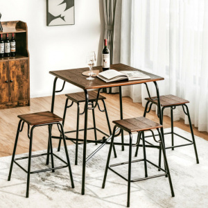 Bar table with stools set for dining /Compact 5 piece counter height dinning set