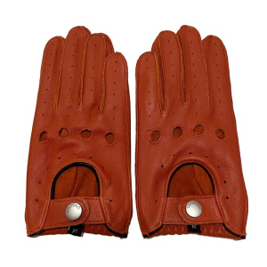 Men Unlined Genuine Leather Gloves Male Two-tone Holes Fullfinger Elastic Wrist Luvas Goatskin Guantes Para Moto Hombre Outdoor