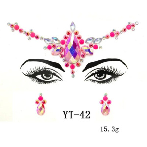 Face Jewels Tattoos for Women Party Makeup Decor Diamond Rhinestone Face Stickers 3D Self Adhesive Body Eyebrow Diamond Stickers