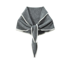 Knitted cashmere shawl fashion women's scarf shawl dual use solid color simple leisure warm cashmere triangle scarf