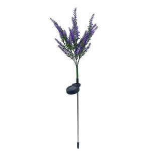 New Purple Lavender Flower Solar Garden Lights Outdoor Decorative Lawn Lamp for Patio Yard Decor