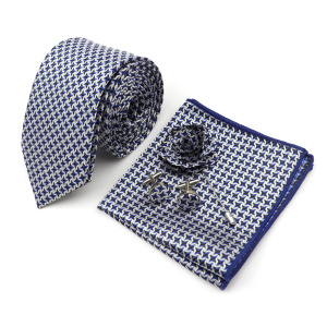 Men Designer Ties Polyester Dot Casual Skinny Tie Hanky Cufflinks Brooches Sets For Formal Wedding Business Party Necktie Suit