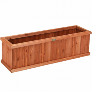 3 Feet x 3 Inch Wooden Decorative Planter Box for Garden Yard and Window
