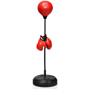 Height Adjustable Punching Bag with Stand and Gloves, Portable Reflex Bag Boxing