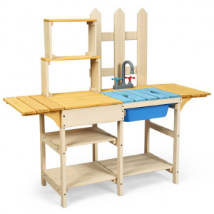 Children's Wooden Kitchen Playset Cooking Toy