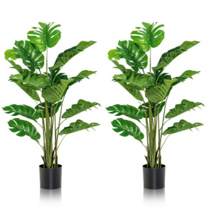 2 Piece Faux Monstera Deliciosa Plants / 5 feet artificial tree for decoration