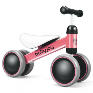 Four-wheeled No-Pedal Baby Balance Bike with 135° Safe Steering Limit
