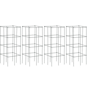Folding Iron Vertical Garden Trellis for Climbing Plants, 4 Pack