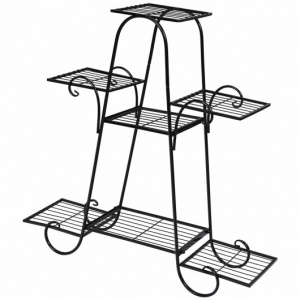 7 Tier Decorative Iron Plant Display Rack Stand 