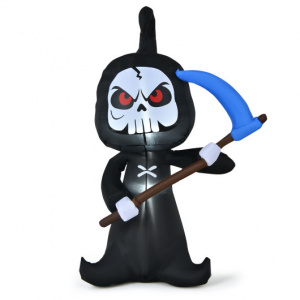 Inflatable Ghost Holding a Scythe 6 Feet Halloween Decoration