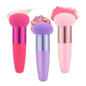 Mushroom Head Sponge With Handle Powder Puff Professional Makeup Brushes