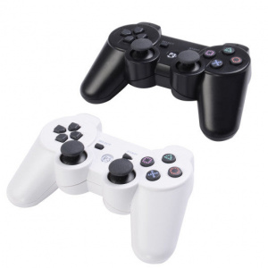 Black and White Wireless Playstation Controller for Sony PS3 Lot of 2