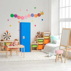 48 Inch Children Single Tier Metal Lockers Kid's Safe