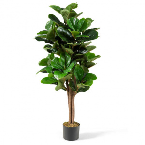 5 Feet Tall Artificial Green Fiddle Leaf Fig Tree with Pot