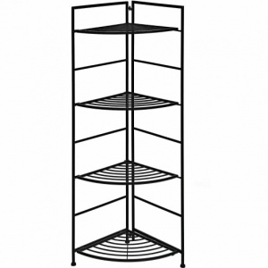 Foldable 4 Tier Metal Plant Stand Corner Display Storage Rack 