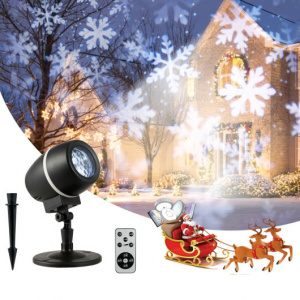 Waterproof Snowflake LED Projector, Outdoor Projector With Remote Control