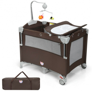 5 in 1  Portable Crib Baby Bassinet with Diaper Changer