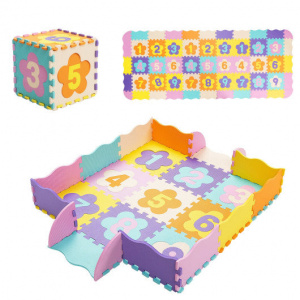 75 Interlocking Pcs Puzzle Baby Play Mat with Fence