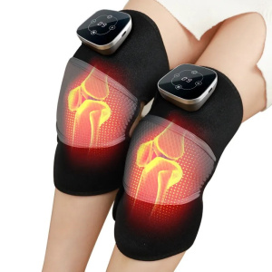 Electric Knee Massager with Heat and Vibration for Knee Shoulder Elbow Brace for Arthritis - Black 4