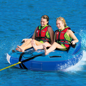 2 Person Water Sport Inflatable Towable Tubes for Boating-Blue