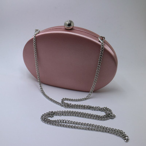 Nuphia Oval  Heart Shape Silk Satin Evening Clutch Bags for Women Party Prom Pink/Silver/Purple