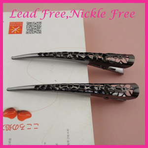 6PCS 13cm 5.12 Inch Filigree Flower Metal Beak Clips Large Floral Hairpins Big Duckbill Barrette for Women Salon Hairstyles