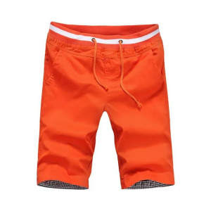 New style men cotton casual shorts solid knee length men's shorts bermuda beach shorts ABZ392