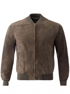 Suede Brown Bomber Jacket