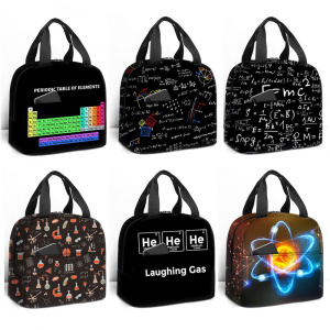 Periodic Table of Elements Insulated Lunch Bag Scientific Physical Chemistry Picnic Waterproof Cooler Tote Bag Thermal Lunch Box