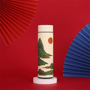 450ml Chinese Style Intelligent Thermos Bottle Classical Style LED Touch Display Stainless Steel Vacuum Flask Mug Water Bottles