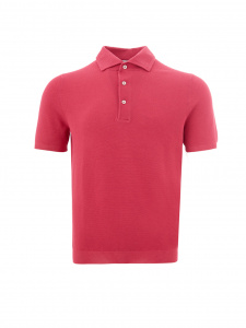 Pink Cotton Polo Knit Shirt