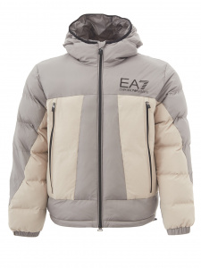 Beige/Grey Quilted Jacket