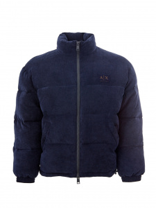 Puffy Corduroy Blue Quilted Jacket