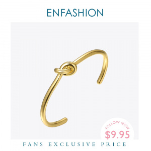 ENFASHION Wholesale Knot Cuff Bracelets Gold Color Manchette Bangle Bracelet For Women Armband Fashion Jewelry Pulseiras B4286