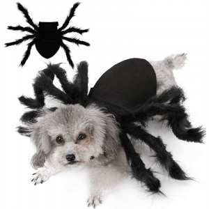 Halloween Spider Costume for Dog Cat Halloween Pet Costume Party Supply Spider Cosplay Costumes for Small Medium Dogs and Cats