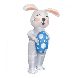 Inflatable Easter Bunny Cosplay Blow Up Party Costume Suit for Adults