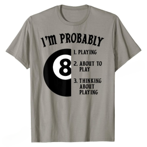 8-Ball Pool Player Billiards Novelty Gift T-Shirt Men Latest Funny Tees Cotton Top T-shirts