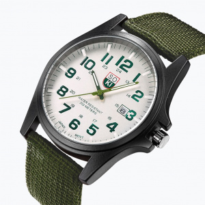 SOKI Men's Watch Quartz Wristwatch Fashion Alloy Case Nylon Belt Calendar Watch For Men Reloj De Hombre Часы Муржские Наручные